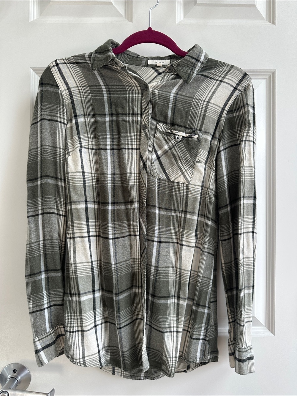 Maurice’s Olive Plaid Button-Up